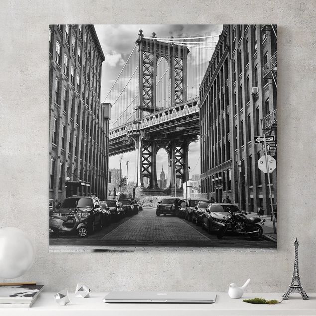 Quadro su tela New York Ponte di Manhattan in America