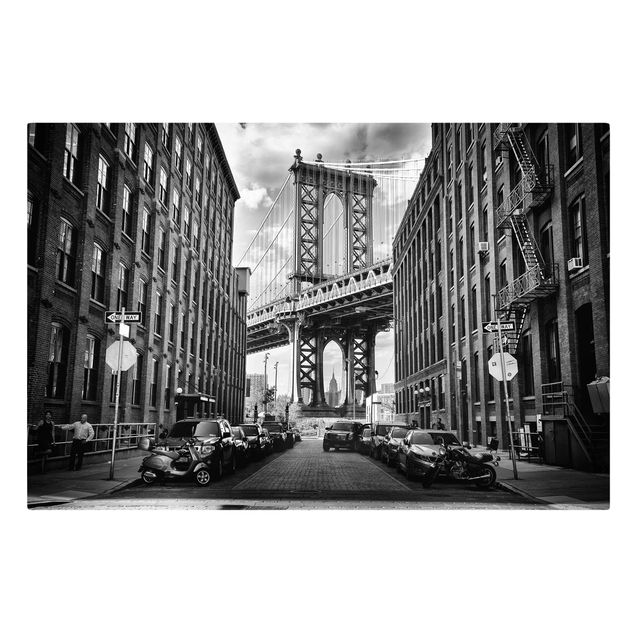 Stampa su tela Ponte di Manhattan in America