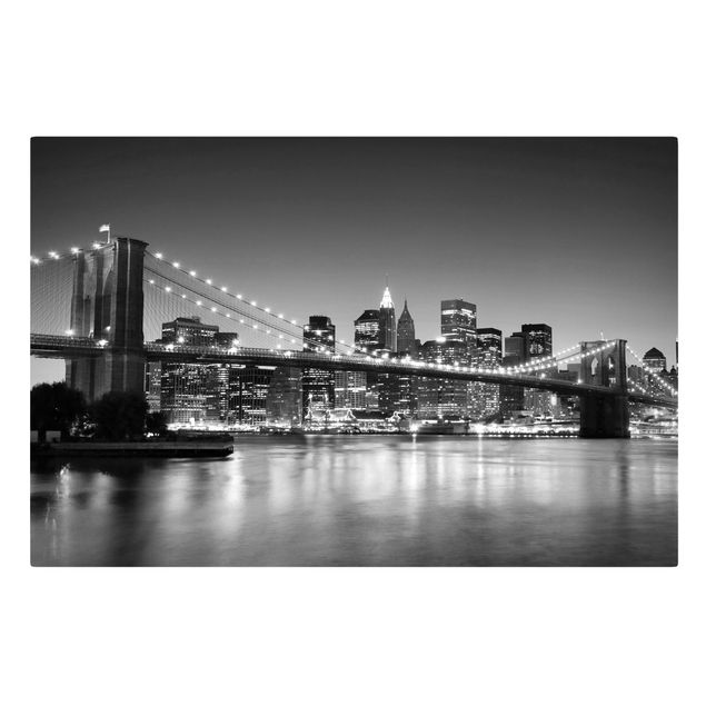 Quadri su tela Ponte di Brooklyn a New York II