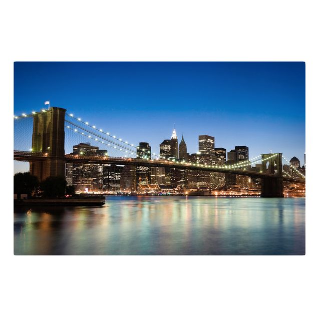 Stampa su tela - Brooklyn Bridge in New York - Orizzontale 3:2
