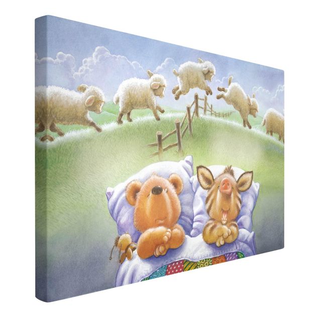 Stampe su tela Orsetto - Contare le pecore