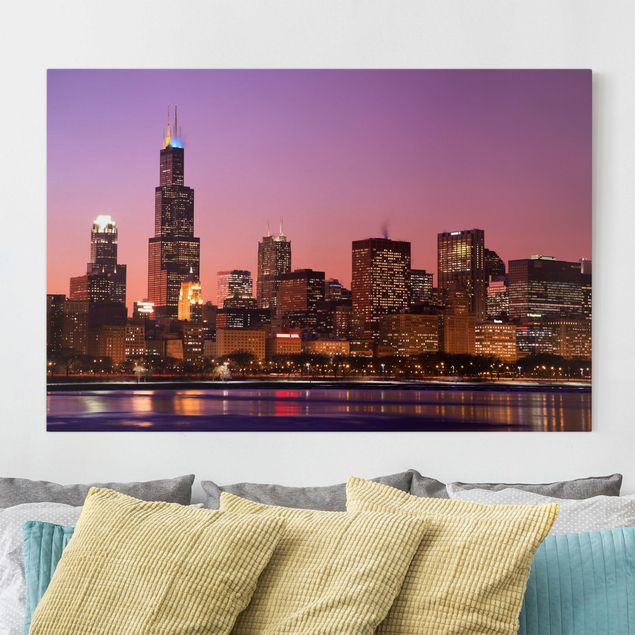 Stampe su tela città Chicago Skyline di