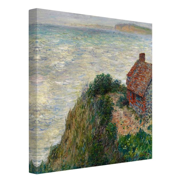 Riproduzioni su tela quadri famosi Claude Monet - Casa di pescatori a Petit Ailly