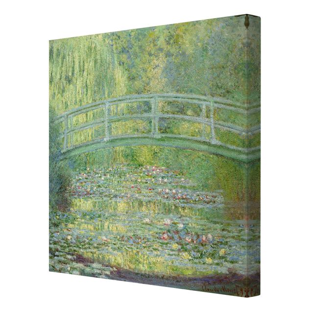 Stampa su tela - Claude Monet - Water pond and Japanese Bridge - Quadrato 1:1