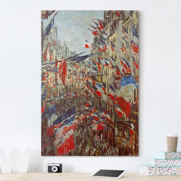 Riproduzione quadri su tela Claude Monet - Rue Montorgueil con le bandiere