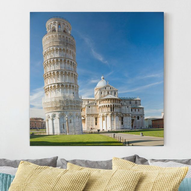 Stampa su tela città La Torre Pendente di Pisa
