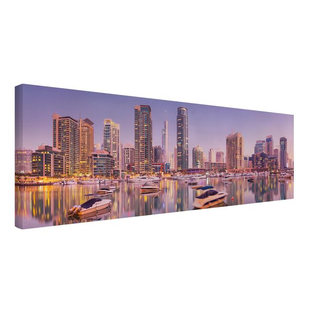 Quadri moderni per soggiorno Dubai Skyline di e Marina