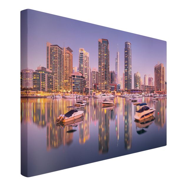 Quadri moderni per soggiorno Dubai Skyline di e Marina