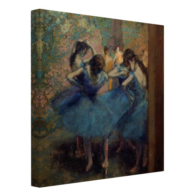 Stampa su tela - Edgar Degas - The blue Dancers - Quadrato 1:1