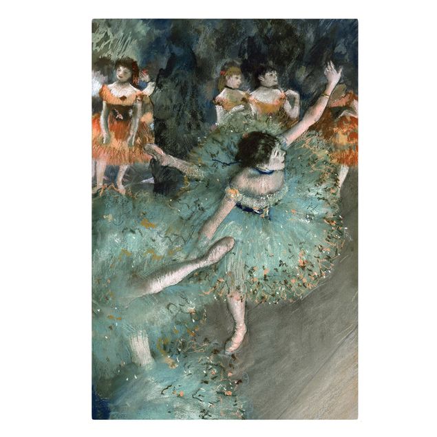 Stampa su tela Edgar Degas - Ballerina verde - Verticale 2:3