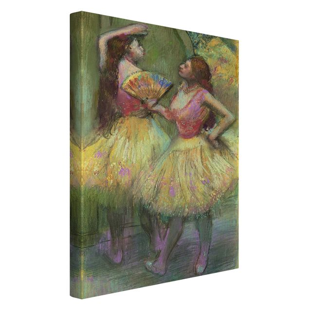 Stampa su tela Edgar Degas - Prima del Debutto (Due Ballerine) - Verticale 2:3