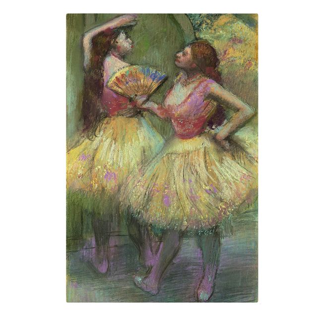 Stampa su tela Edgar Degas - Prima del Debutto (Due Ballerine) - Verticale 2:3