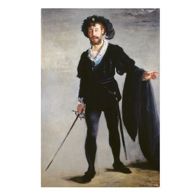 Stampa su tela Edouard Manet - Jean-Baptiste Faure in the Role of Hamlet - Verticale 2:3