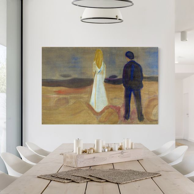 Quadri moderni per soggiorno Edvard Munch - Due uomini. Il solitario (Reinhardt-Fries)