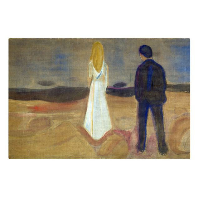 Stampa su tela - Edvard Munch - Two humans. The Lonely (Reinhardt-Fries) - Orizzontale 3:2