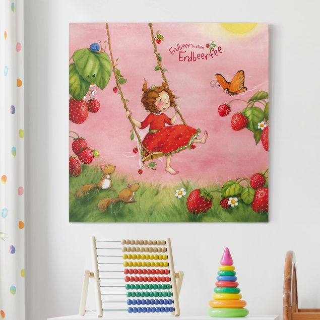 stampe animali The Strawberry Fairy - L'altalena dell'albero