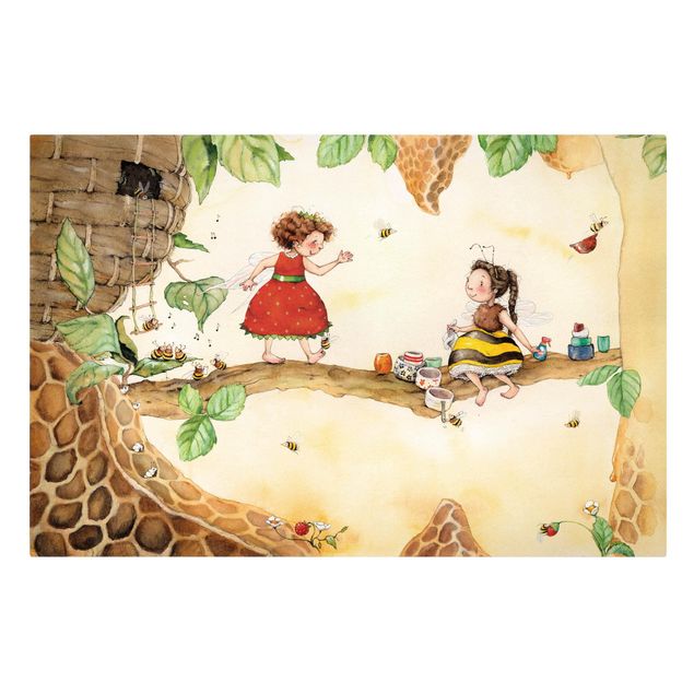 Stampa su tela - The Strawberry Fairy - With the Bee Fairy - Orizzontale 3:2