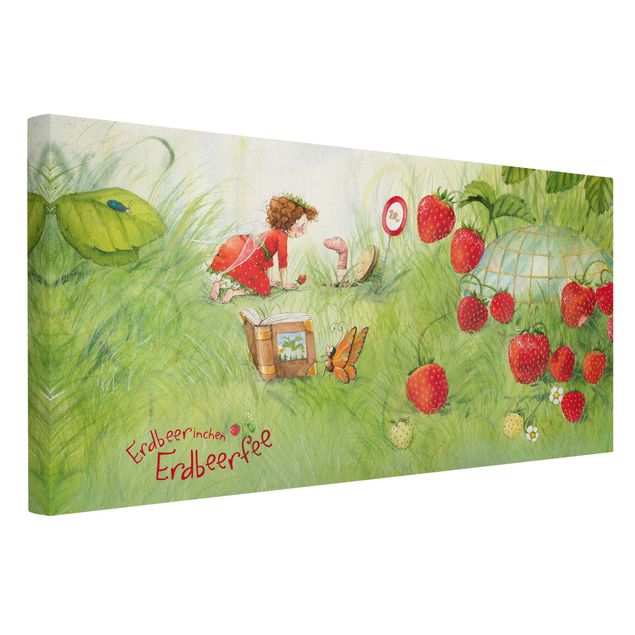 Stampa su tela - The Strawberry Fairy - At Home With Worm - Orizzontale 2:1