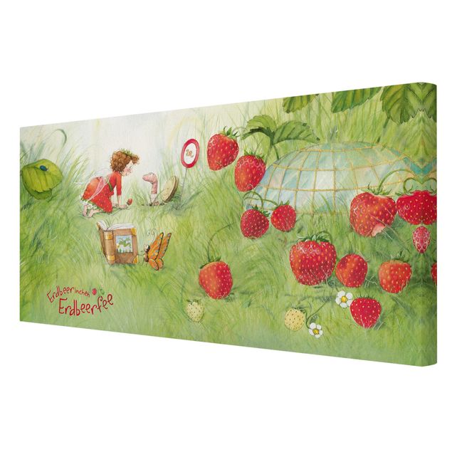 Stampa su tela - The Strawberry Fairy - At Home With Worm - Orizzontale 2:1