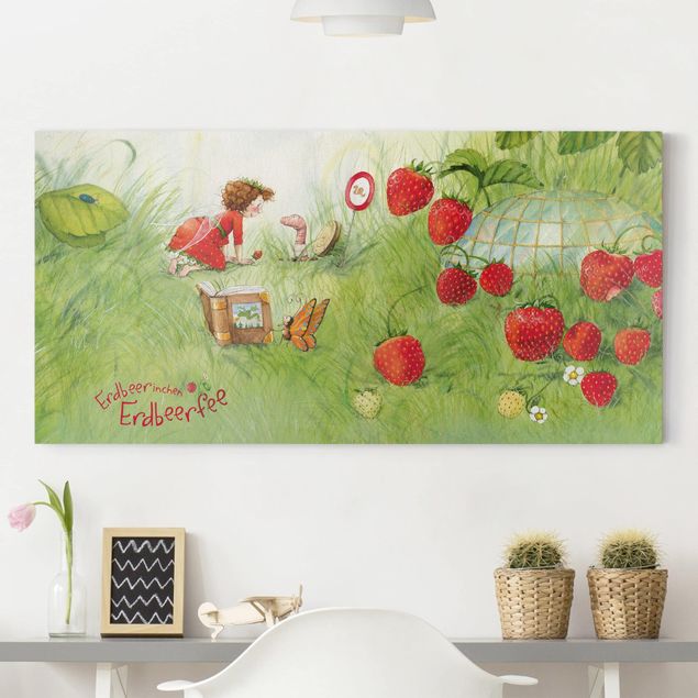 Riproduzione quadri su tela The Strawberry Fairy - A casa di verme