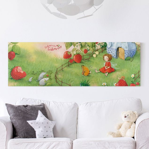 Riproduzioni su tela quadri famosi The Strawberry Fairy - In giardino