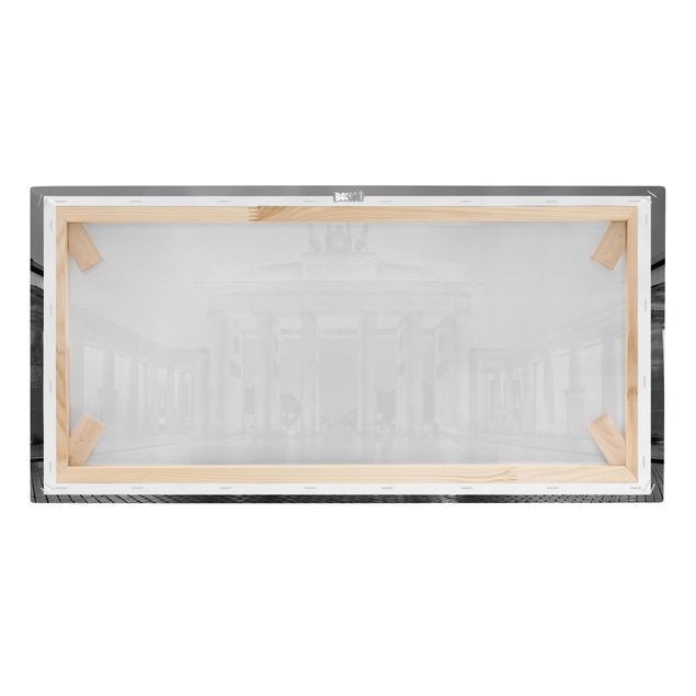 Stampa su tela - Illuminated Brandenburg Gate II - Orizzontale 2:1