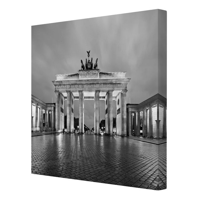 Stampa su tela - Illuminated Brandenburg Gate II - Orizzontale 3:2