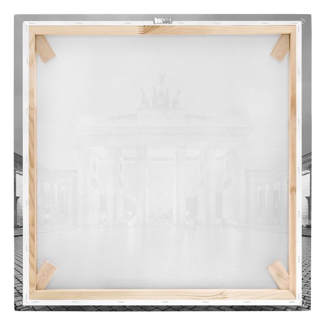 Stampa su tela - Illuminated Brandenburg Gate II - Quadrato 1:1