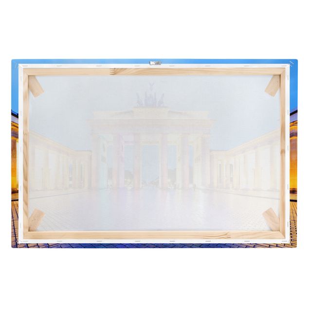 Stampa su tela - Illuminated Brandenburg Gate - Orizzontale 3:2
