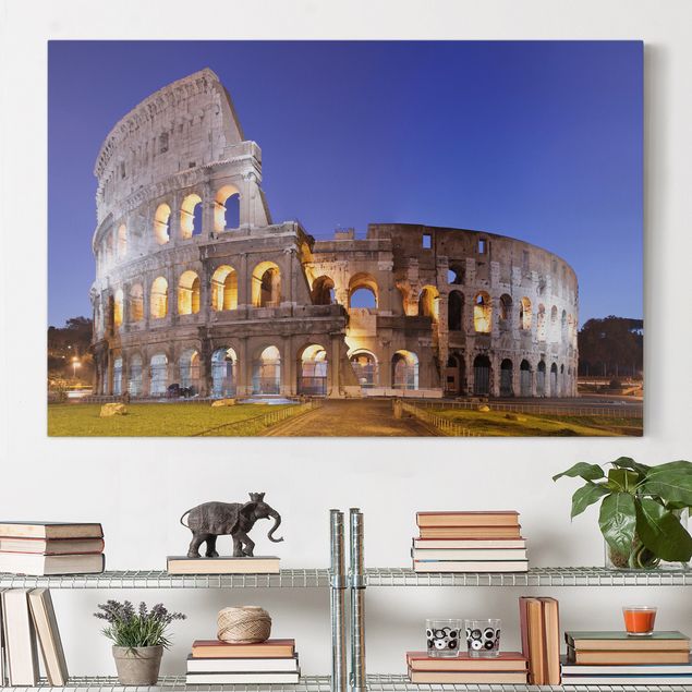 Tela Italia Colosseo illuminato