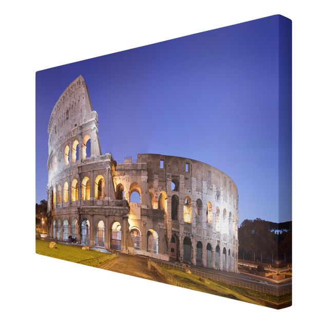 Stampa su tela - Illuminated Colosseum - Orizzontale 3:2