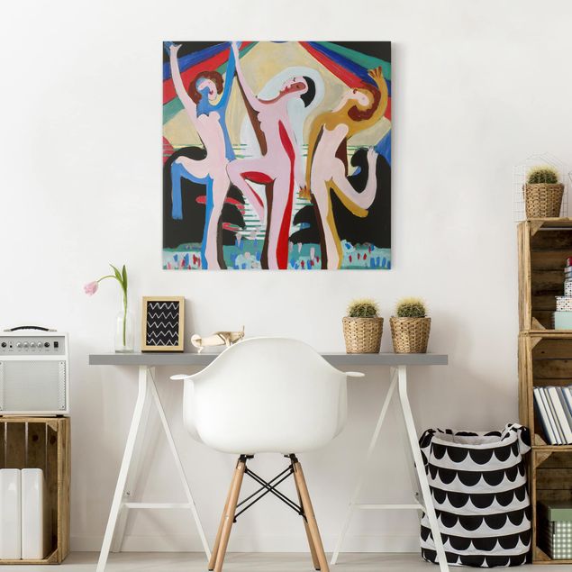 Quadri moderni per soggiorno Ernst Ludwig Kirchner - Danza a colori