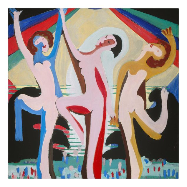 Stampa su tela - Ernst Ludwig Kirchner - Color Dance - Quadrato 1:1