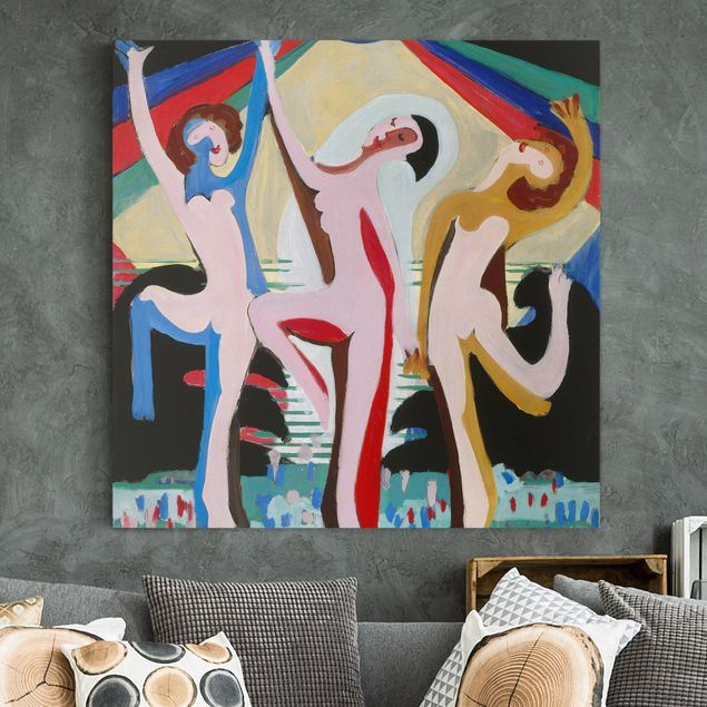 Riproduzione quadri su tela Ernst Ludwig Kirchner - Danza a colori