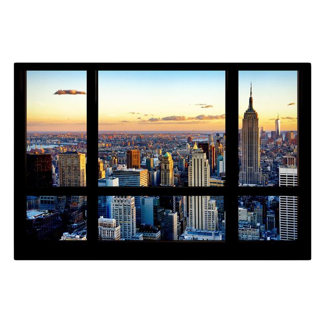 Philippe Hugonnard quadri Vista dalla finestra - Alba di New York