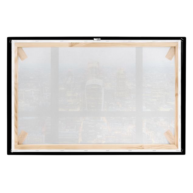 Stampa su tela - Window view illuminated skyline of London - Orizzontale 3:2