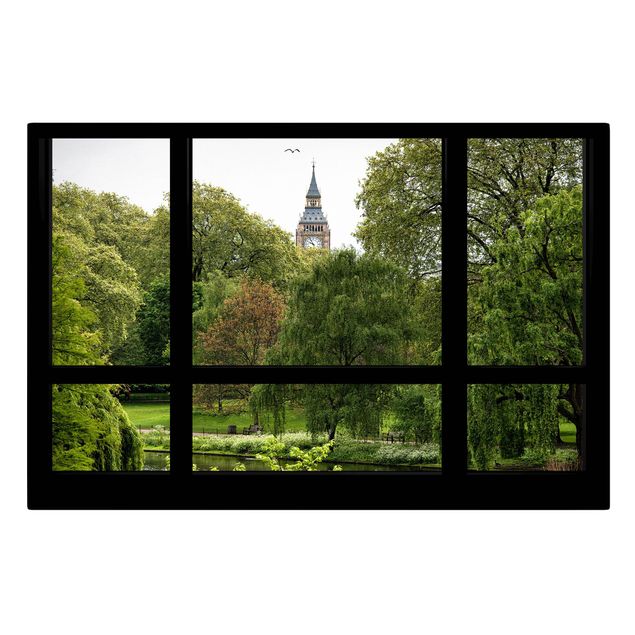Riproduzioni di Philippe Hugonnard Finestra con vista su St. James Park e Big Ben