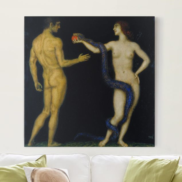 Riproduzioni su tela Franz von Stuck - Adamo ed Eva