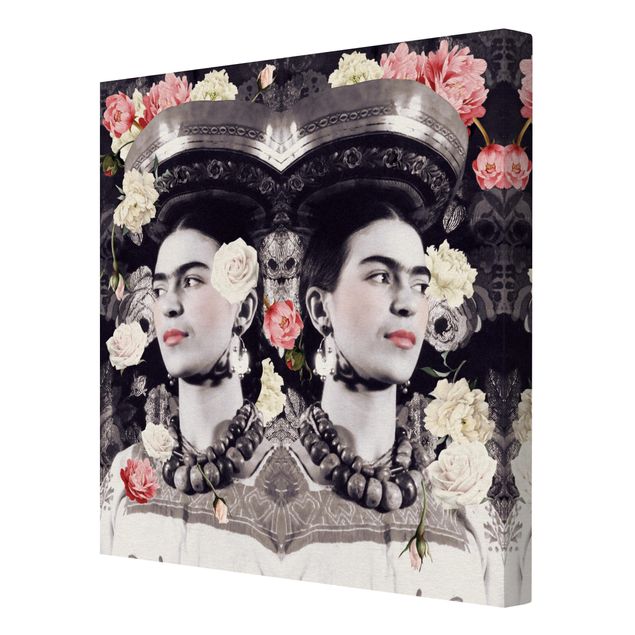 Stampa su tela - Frida Kahlo - Flower Flood - Quadrato 1:1