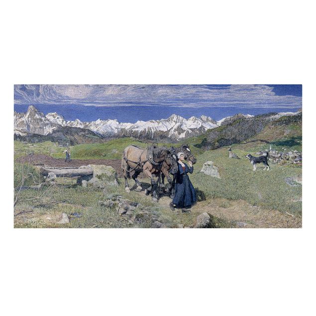 Riproduzioni di Giovanni Segantini Giovanni Segantini - Primavera sulle Alpi