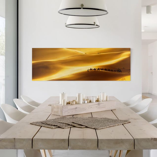 Quadri moderni per soggiorno Dune d'oro