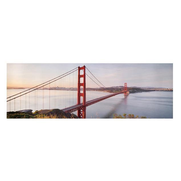 Stampa su tela - Golden Gate Bridge In San Francisco - Panoramico