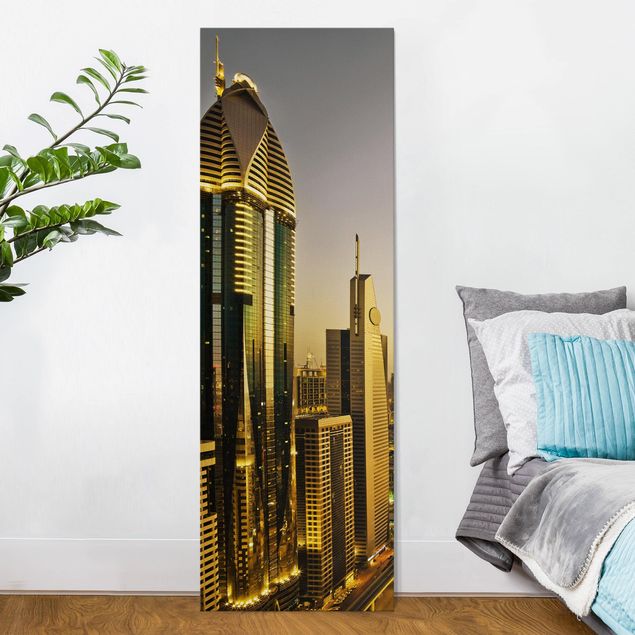Stampe su tela città Dubai d'oro