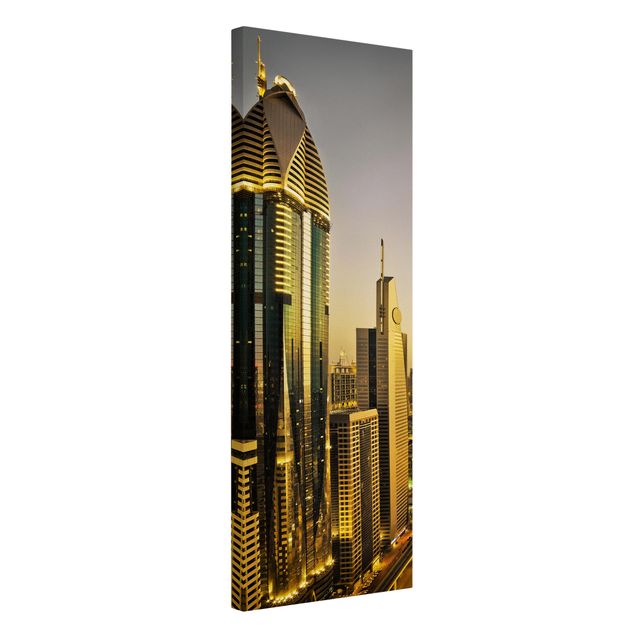 Quadri moderni per soggiorno Dubai d'oro