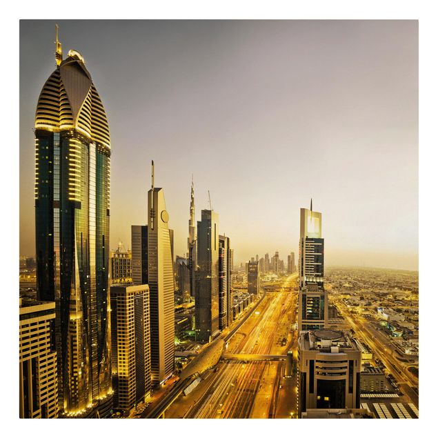 Stampa su tela Dubai d'oro