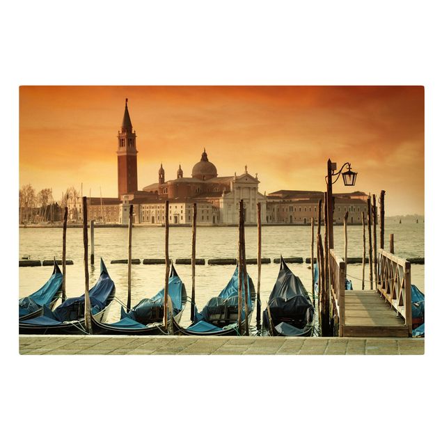 Stampa su tela - Gondolas in Venice - Orizzontale 3:2