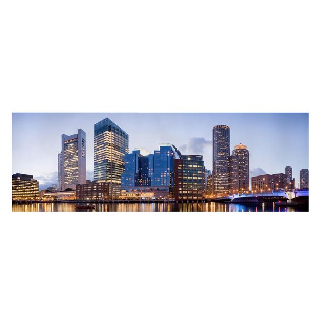 Stampa su tela - Good Night Boston - Panoramico