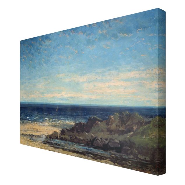 Stampa su tela Gustave Courbet - Il mare - Mare blu, cielo blu