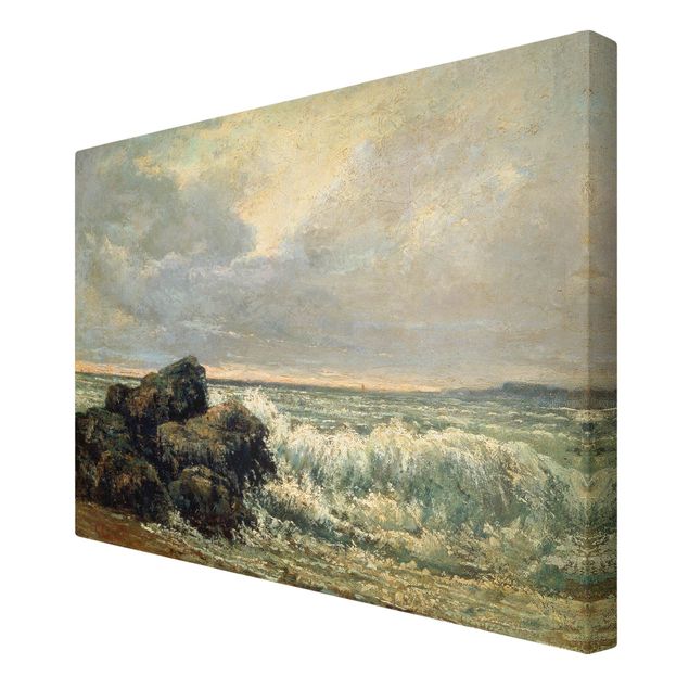 Stampe su tela Gustave Courbet - L'onda