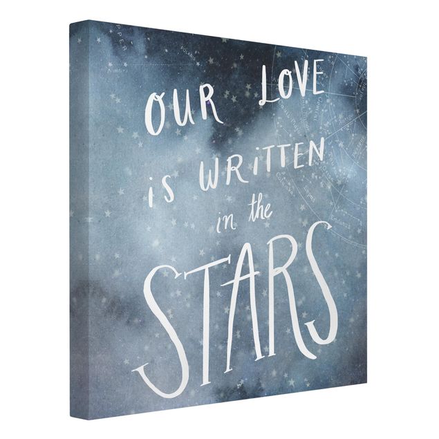 Stampa su tela - Amore celeste - Star - Quadrato 1:1